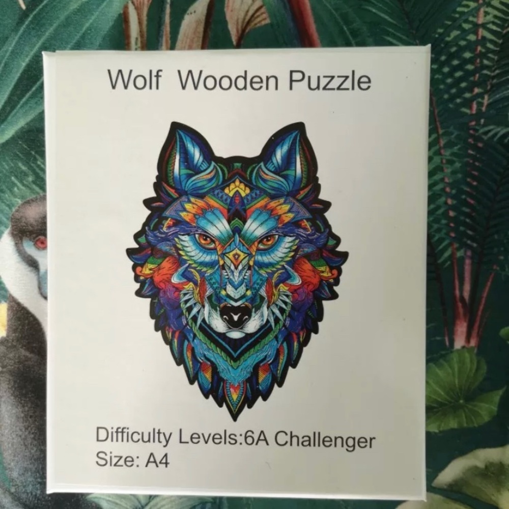 Wooden Wolf Jigsaw Puzzle
